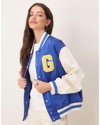 GANT - Letterman Logo Varsity Bomber Jacket - Lyst