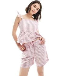 Pieces - High Waist Short Co-ord - Lyst