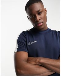 Nike Football - Academy dri-fit - t-shirt navy a pannelli - Lyst