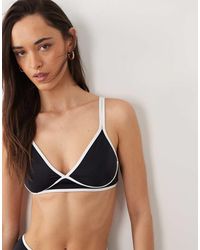Free Society - Bralet Bikini Top With Contrast Trim - Lyst