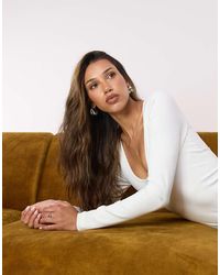 GOOD AMERICAN - Body A Maniche Lunghe Modellante Con Scollo Rotondo - Lyst