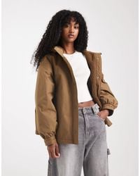 ASOS - Oversized Fleece Lined Rain Coat - Lyst