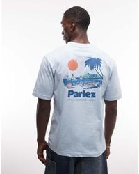 Parlez - Short Sleeve Willford Beach Back Graphic T-shirt - Lyst
