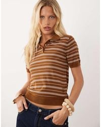 Mango - Short Sleeve Polo Top - Lyst