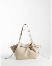 Mango - Faux Leather Small Slouch Tote Bag - Lyst