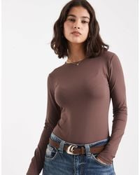 ASOS - – figurbetonter, langärmliger body aus polyamid - Lyst