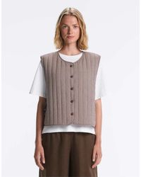 Oysho - Gingham Quilted Gilet - Lyst