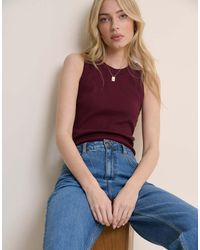 Nobody's Child - Burgundy Ribbed Racer Vest - Lyst
