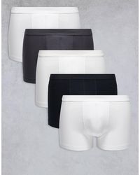 ASOS - Pack De 5 Calzoncillos De Varios Colores De Punto Liso De - Lyst
