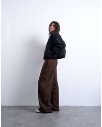 TOPSHOP - Padded Hybrid Bomber Jacket - Lyst