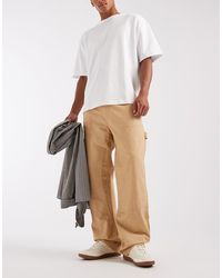 Wrangler - Pantalones Marrones De Estilo Carpintero Con Rodillas Reforzadas Double Knee De - Lyst