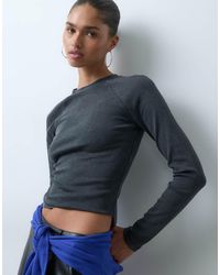 ASOS - Shrunken Raglan Long Sleeve Baby Tee - Lyst