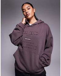 ASOS - Sudadera Marrón Con Capucha Y Aplicación Gráfica De Weekend Collective - Lyst