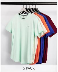 Hollister Set Van 5 T-shirts Met Logo 