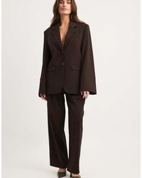 NA-KD - Wide High Waist Suit Trouser - Lyst