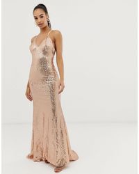 club l embellished sequin strapless fishtail maxi dress