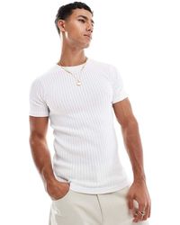 Jack & Jones - Muscle Fit Geribbeld T-Shirt - Lyst