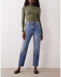 Mango - Jean mom décontracté - clair - Lyst