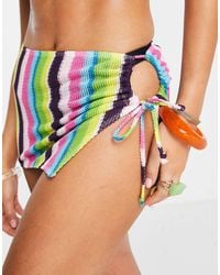 ASOS - Light Knit Micro Mini Beach Skirt With Ruched Detail - Lyst