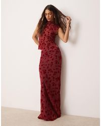 ASOS - – beflockter netzstoff-maxirock - Lyst