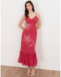 Maya - Floral Embroidered Cami Maxi Dress - Lyst