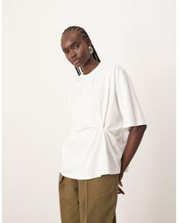 ARRANGE - Oversized T-Shirt Van Jersey Met Geknoopt Detail - Lyst