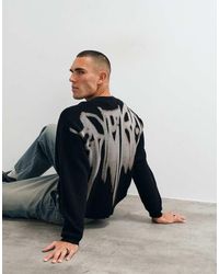 Weekday - Oversized Jumper With Energy Back Graphic - Lyst