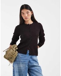 JJXX - Pointelle Knit Cardigan - Lyst