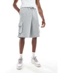 ASOS - Oversized Longer Length Short With Utility Pockets - Lyst