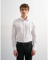 TOPMAN - – langärmliges, elegantes stretch-hemd mit schmalem schnitt - Lyst