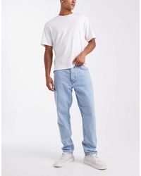 Only & Sons - Vaqueros De Corte Tapered Suelto Con Lavado Claro Tye De -Azul - Lyst