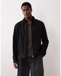 Mango - 100% Cotton Zip Through Denim Jacket - Lyst
