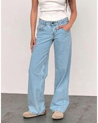 Motel - Parallel Leg Low Rise Jeans - Lyst