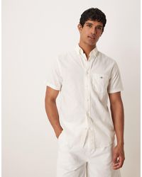 GANT - Shield Logo Short Sleeve Linen Cotton Shirt - Lyst