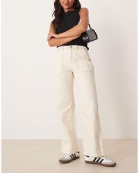 Roxy - Vibrant air - pantalon style charpentier - parchemin - Lyst