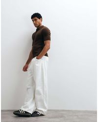 ASOS - Essential Muscle-fit Fine-rib Knit Polo - Lyst