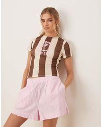 ASOS - Stripe Baby Tee With Soleil Graphic - Lyst