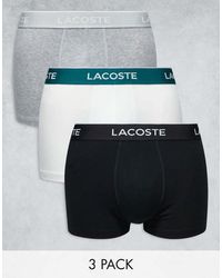 Lacoste - Pack De 3 Calzoncillos De Varios Colores De - Lyst