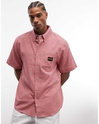 Stan Ray - Camisa Roja De Manga Corta A Cuadros Pequeños De - Lyst