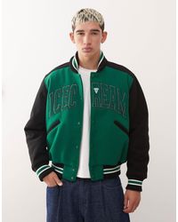 ICECREAM - Ice Cream College Varsity Bomber Jacket - Lyst