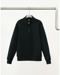 Mango - Cotton Mix Quarter Zip Sweatshirt - Lyst