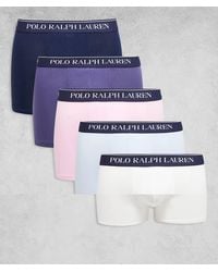 Polo Ralph Lauren - 5 Pack Logo Waistband Classic Trunks - Lyst