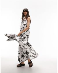 TOPSHOP - Tiered Poplin Oversized Maxi Dress - Lyst