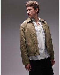 TOPMAN - Twill Harrington Jacket - Lyst