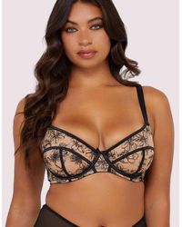 Playful Promises - Olivia Contrast Embroidery Balconette Bra - Lyst
