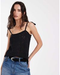 Levi's - Gehaakte Tanktop Met Gestrikte Bandjes - Lyst
