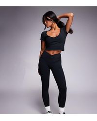 4505 - Petite Icon Soft Touch Wrap Waist Yoga Legging - Lyst