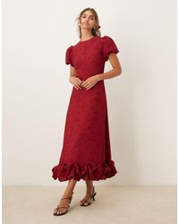 Sister Jane - Puff Sleeve Bubble Hem Maxi Dress - Lyst