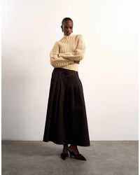 TOPSHOP - Tolu Coker X Denim Maxi Pleated Skirt Circular Design - Lyst