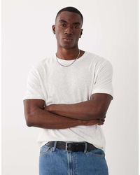 Mango - Slim-Fit T-Shirt Van Linnenmix - Lyst